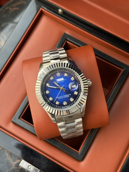 Rollie date Just Jubillee Chain Stainless Steel Watch