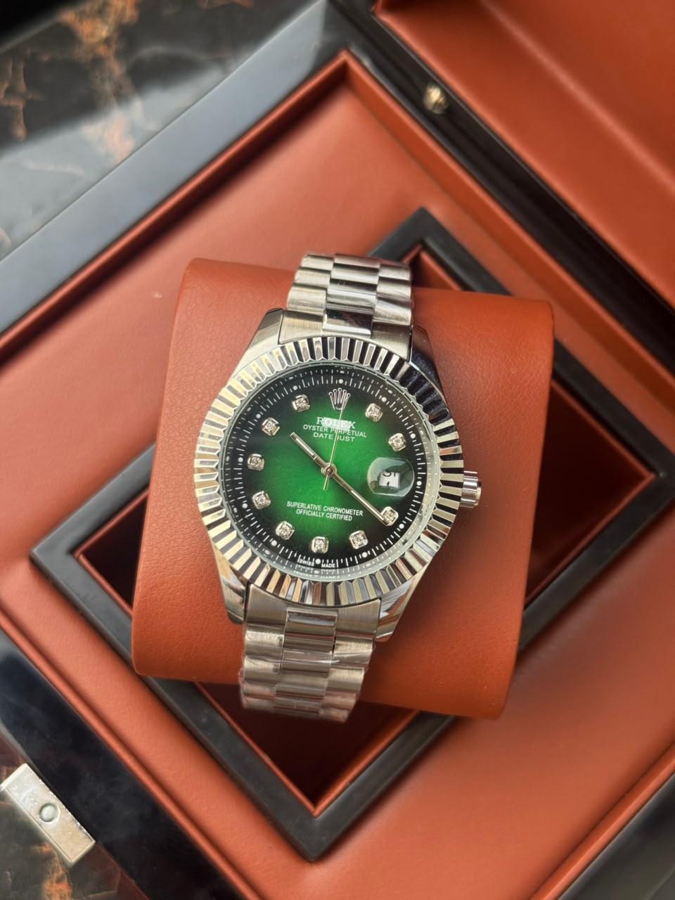 Rollie date Just Jubillee Chain Stainless Steel Watch
