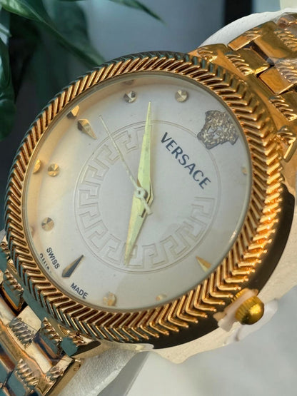 Versace Women's Watch - Rose Gold & Gold Elegant Timepiece