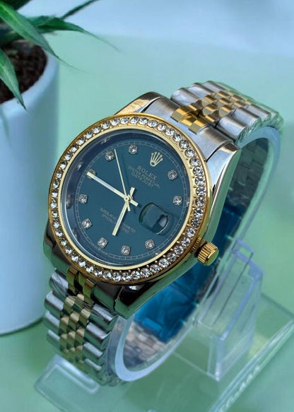 Rolex Stones Watch - Stainless Steel Premium Watch