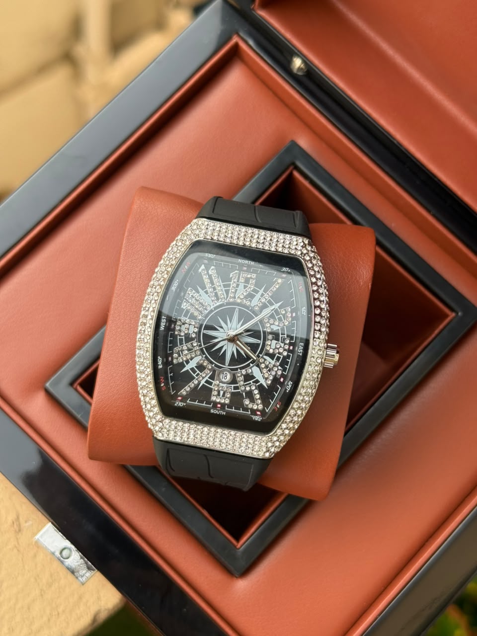 FM Aujla Inspired Stone-Set Dial Watch