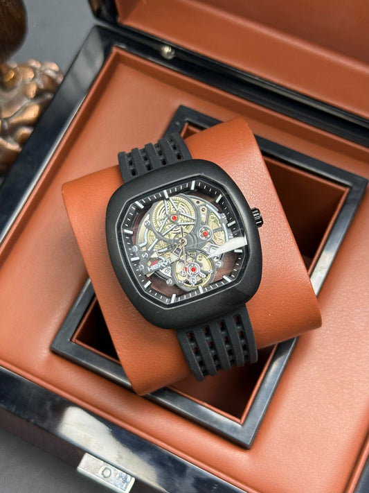 Heryi Skeleton Metal Dial Watch